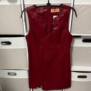 Elegant Red Sleeveless Top